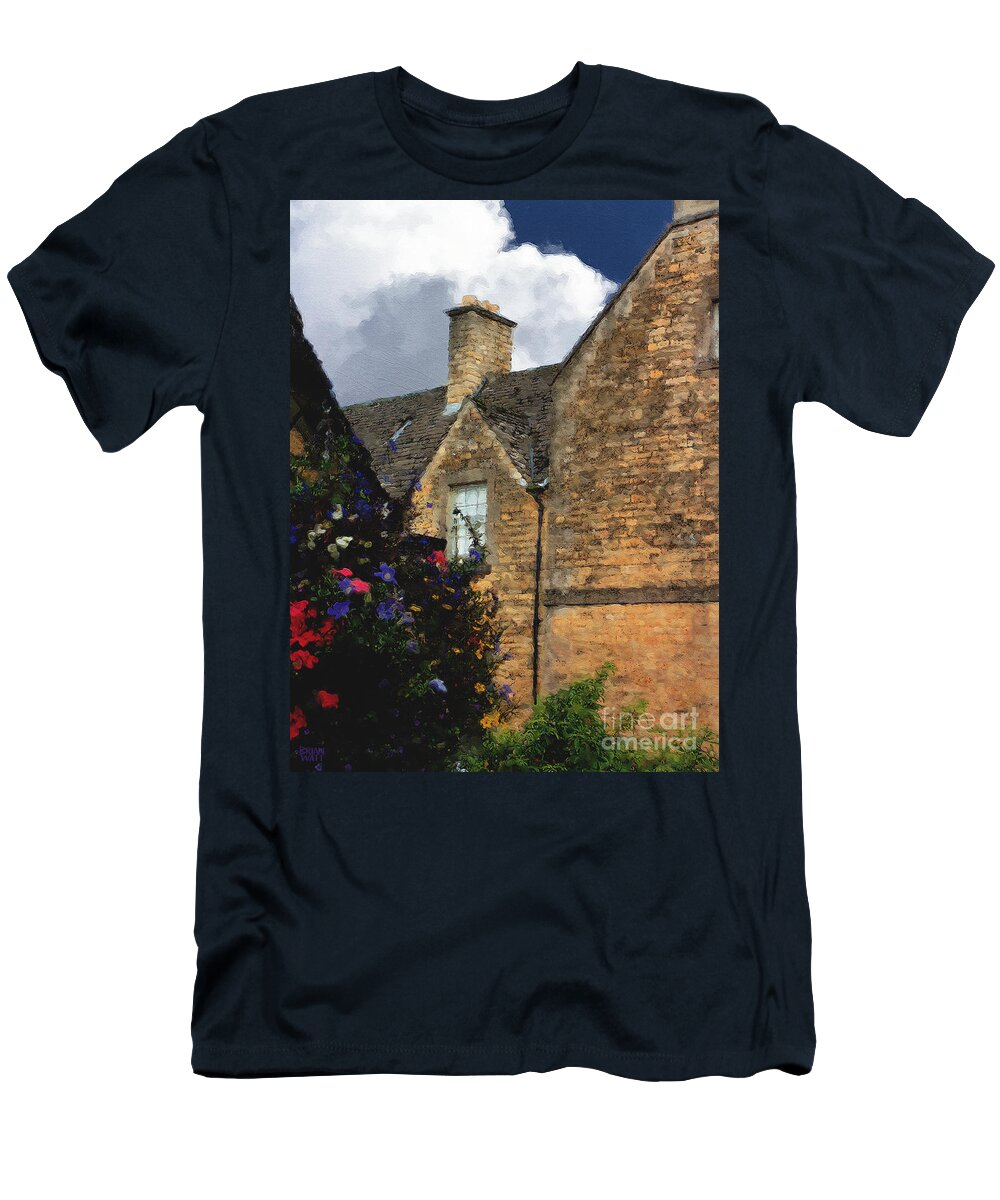 Bourton-on-the-water T-Shirt featuring the photograph Bourton Back Alley by Brian Watt