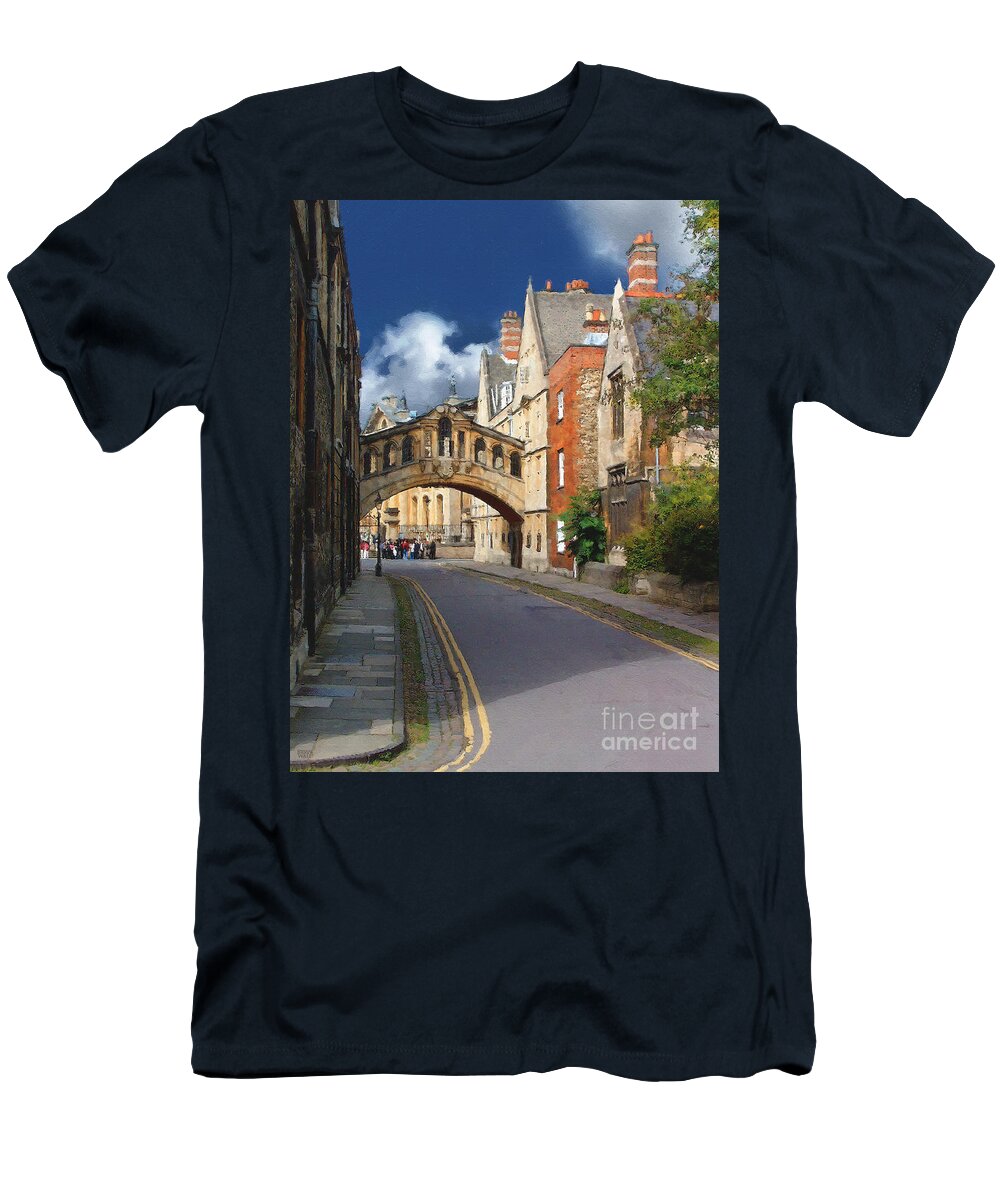 Oxford T-Shirt featuring the photograph Bridge of Sighs Oxford University by Brian Watt