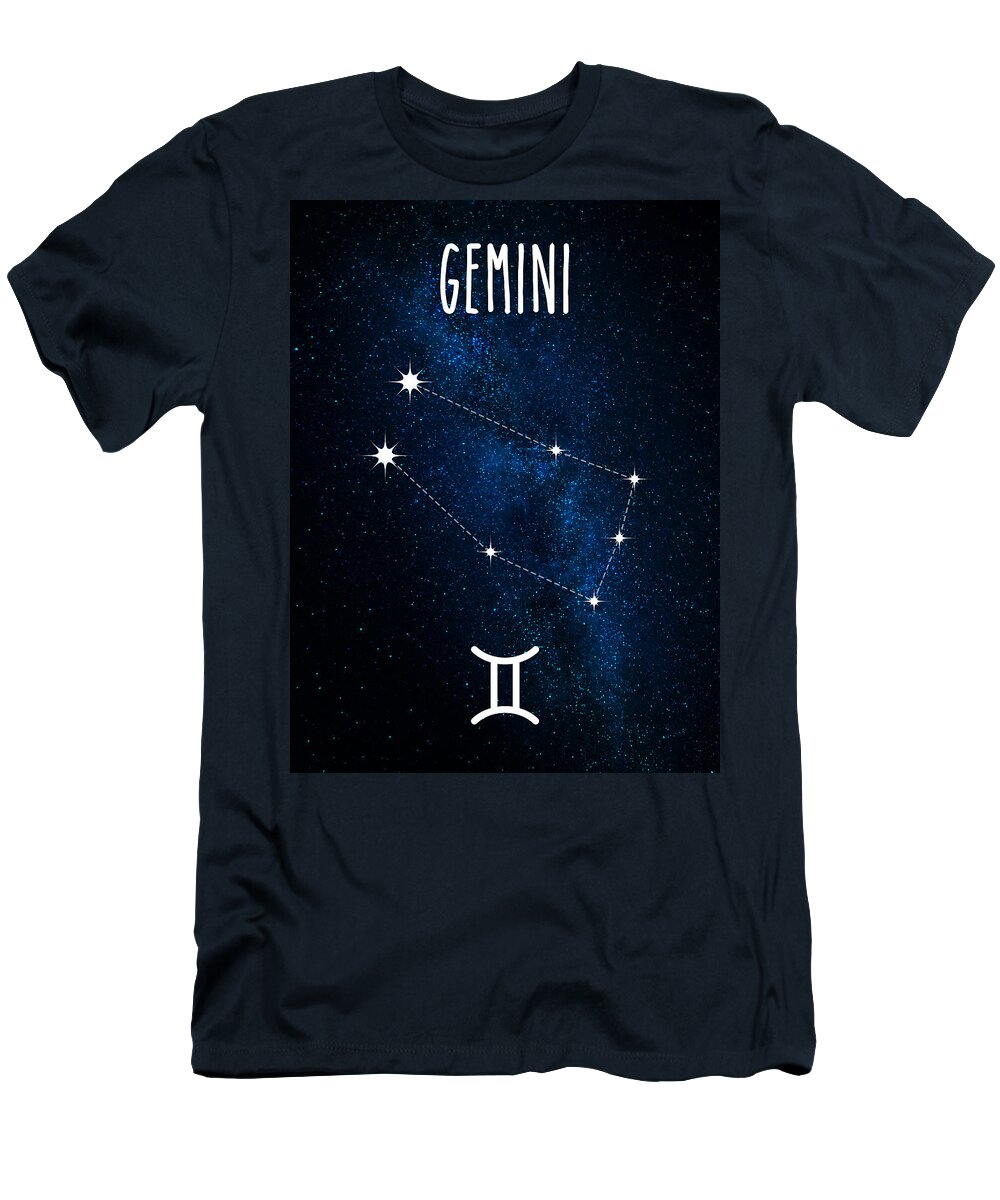 Astrology T-Shirt featuring the digital art C01 Gemini by Andrea Gatti