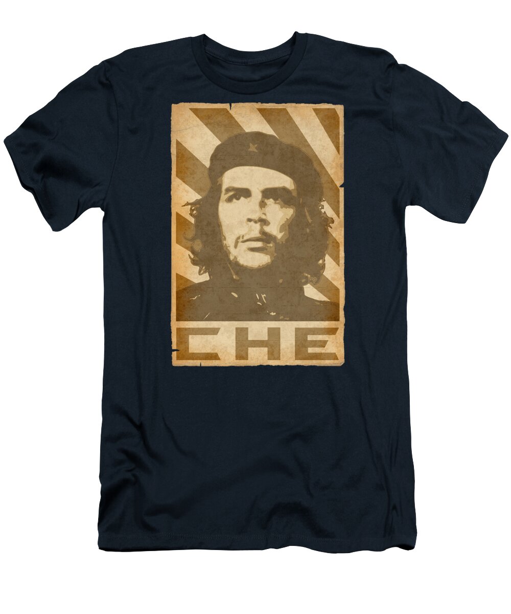 Che T-Shirt featuring the digital art Che Guevara Retro Propaganda by Megan Miller
