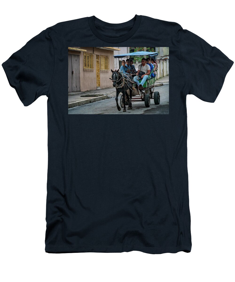 Havana Cuba T-Shirt featuring the photograph Cienfuegos Taxi by Tom Singleton