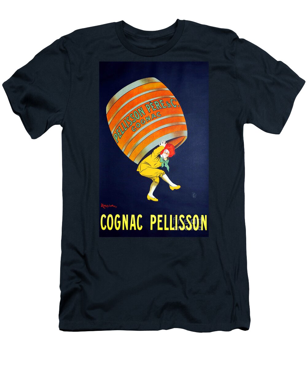 Cognac T-Shirt featuring the painting Cognac Pellisson Advertising Poster by Leonetto Cappiello