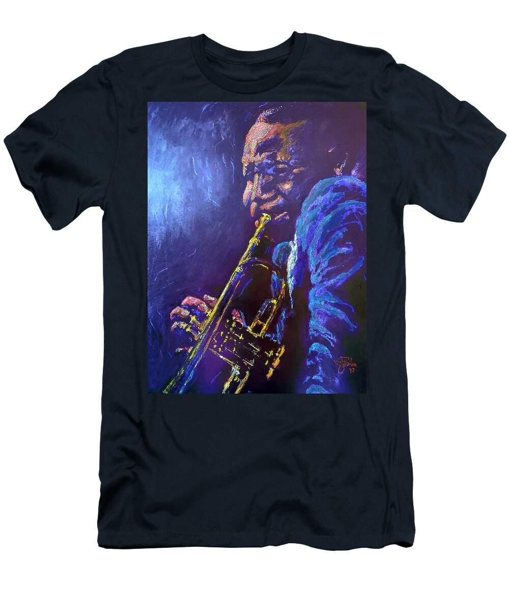 Cootie Williams Jazz Trumpet Blues R&b Duke Ellington T-Shirt featuring the pastel Cootie Williams by John Bohn