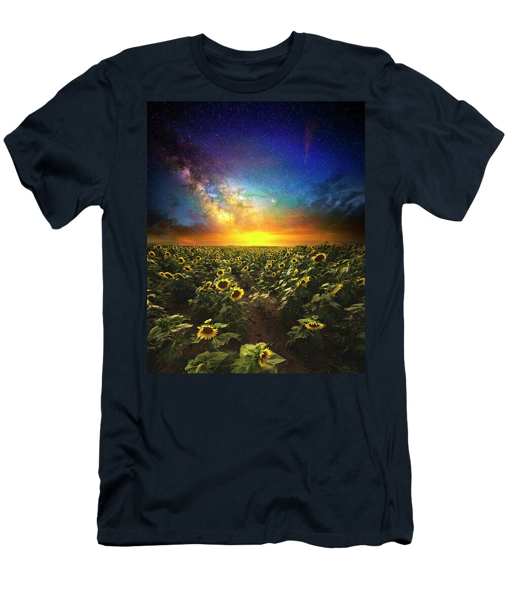 Sunflowers T-Shirt featuring the photograph Counting Stars by Aaron J Groen