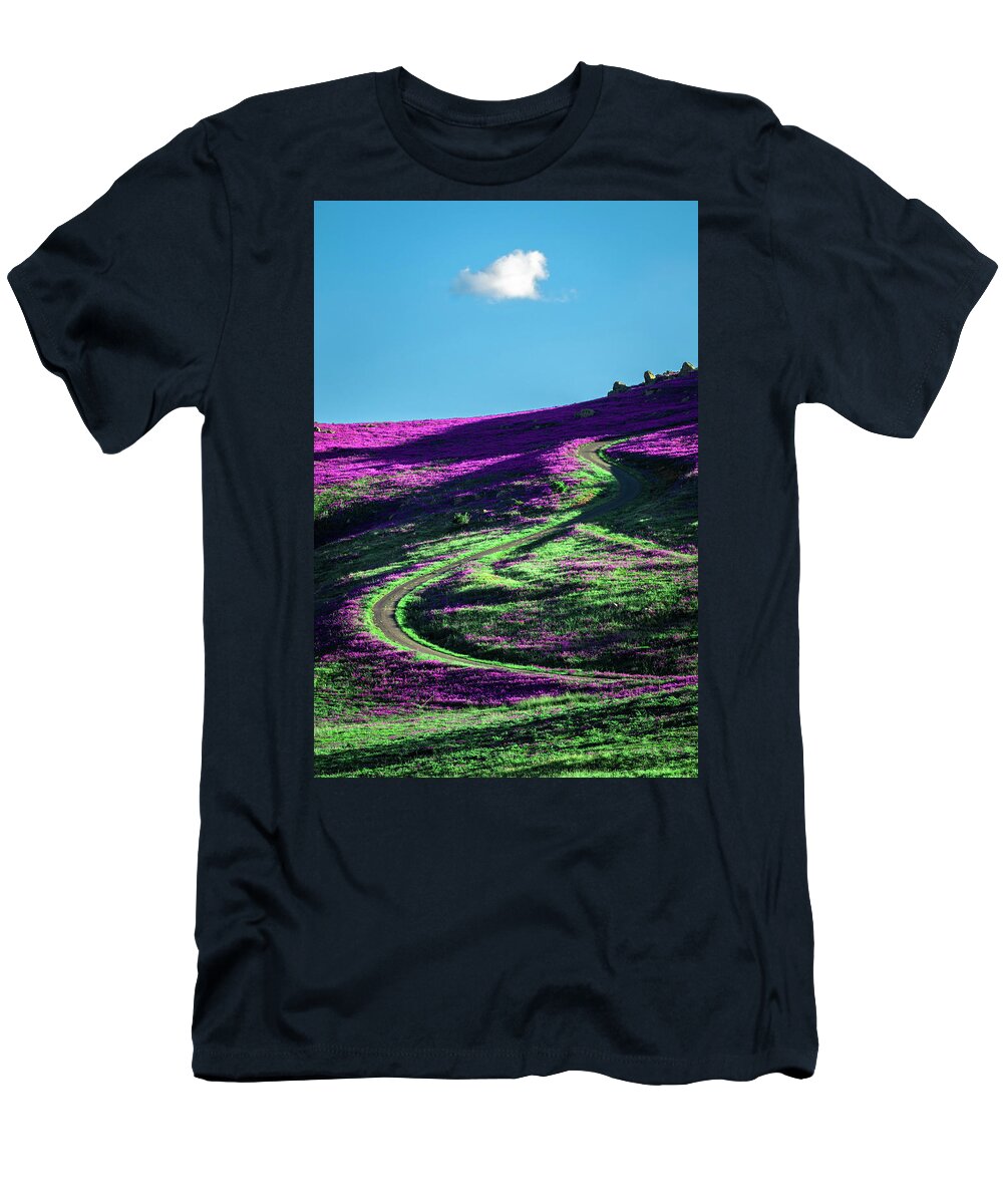 Green T-Shirt featuring the photograph Cursed Purple by Ari Rex