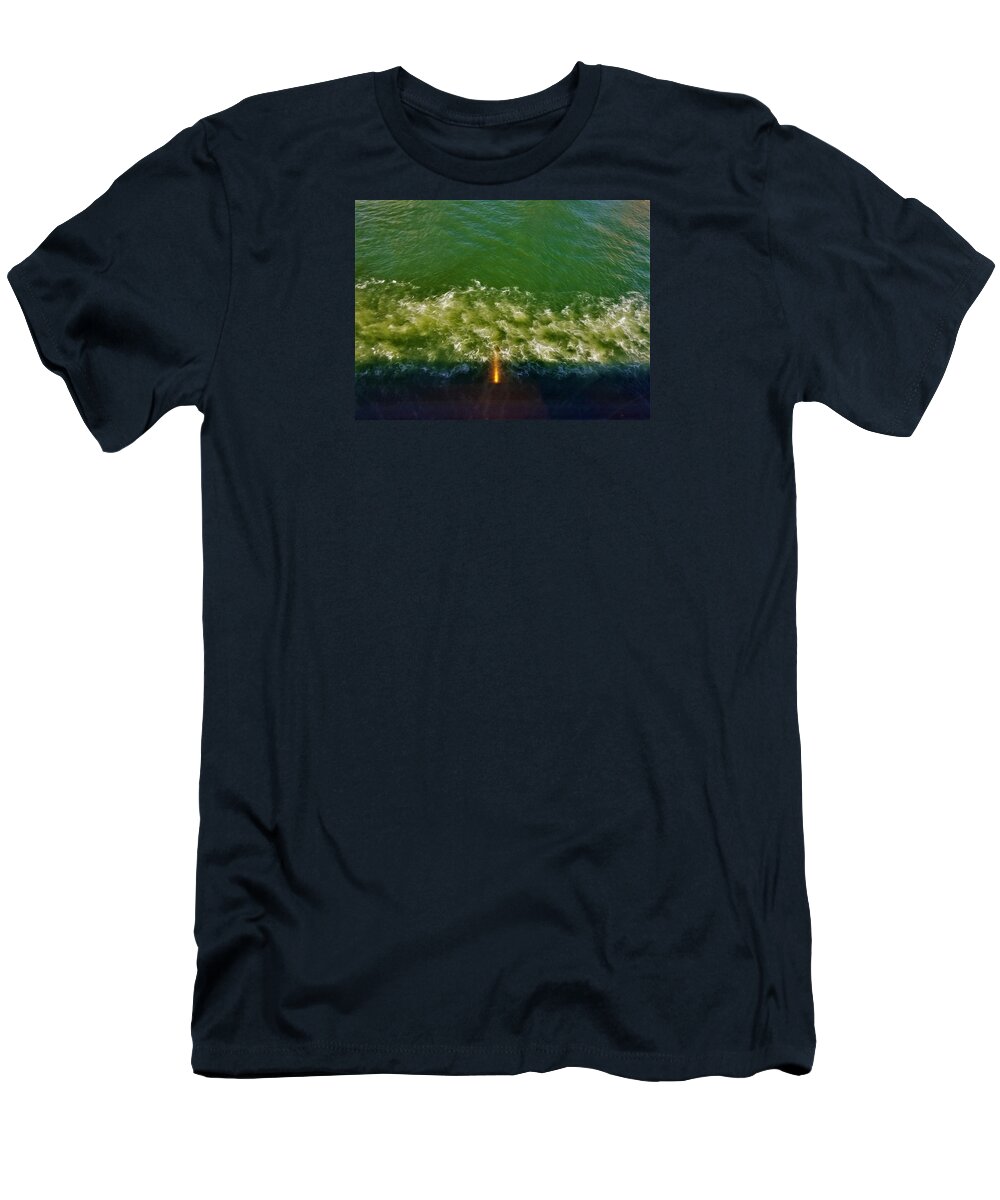 Abstract Art T-Shirt featuring the digital art Dancing Waters 1 Naturale by Aldane Wynter