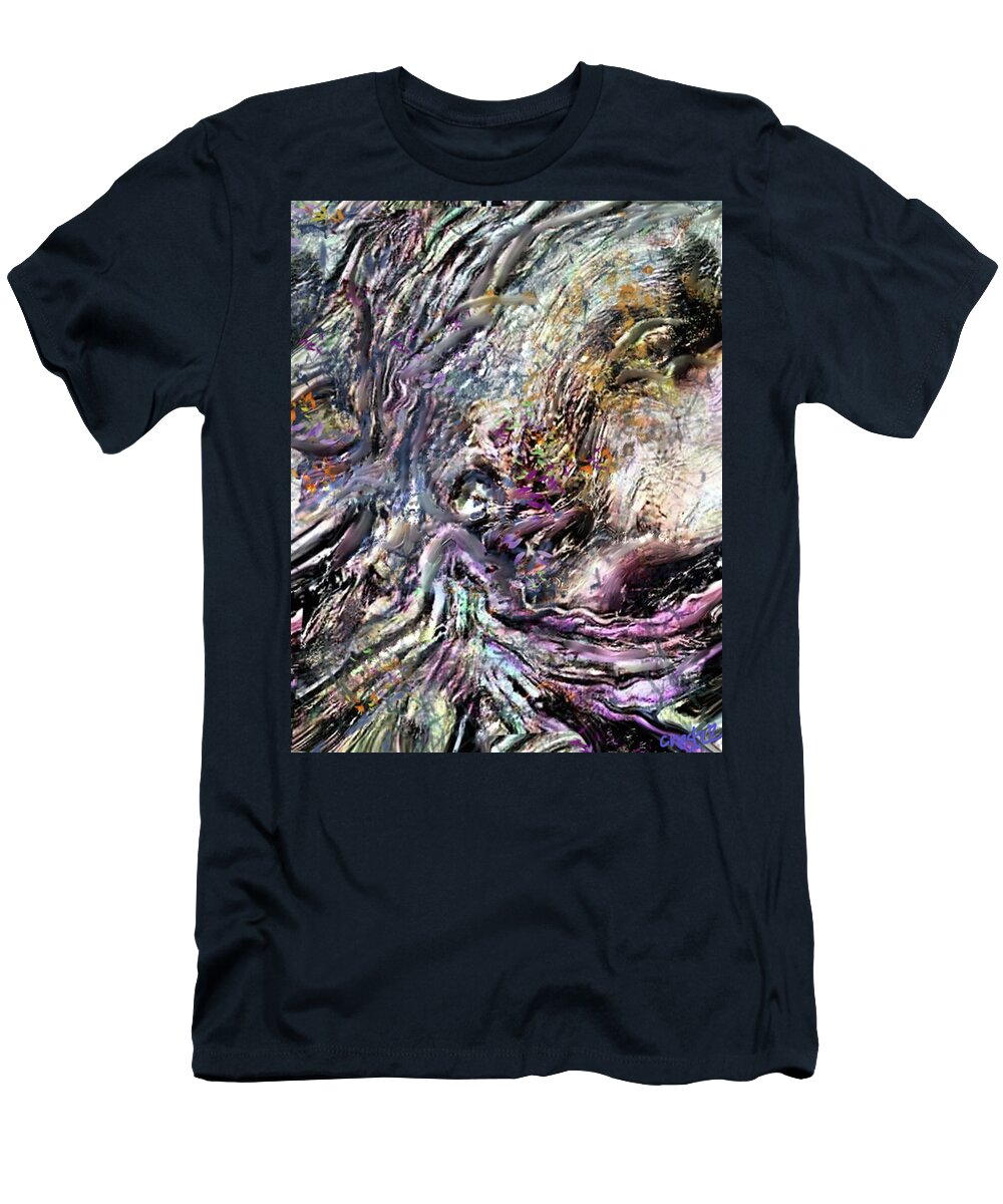Drowning T-Shirt featuring the digital art Death by drowning. by Richard CHESTER