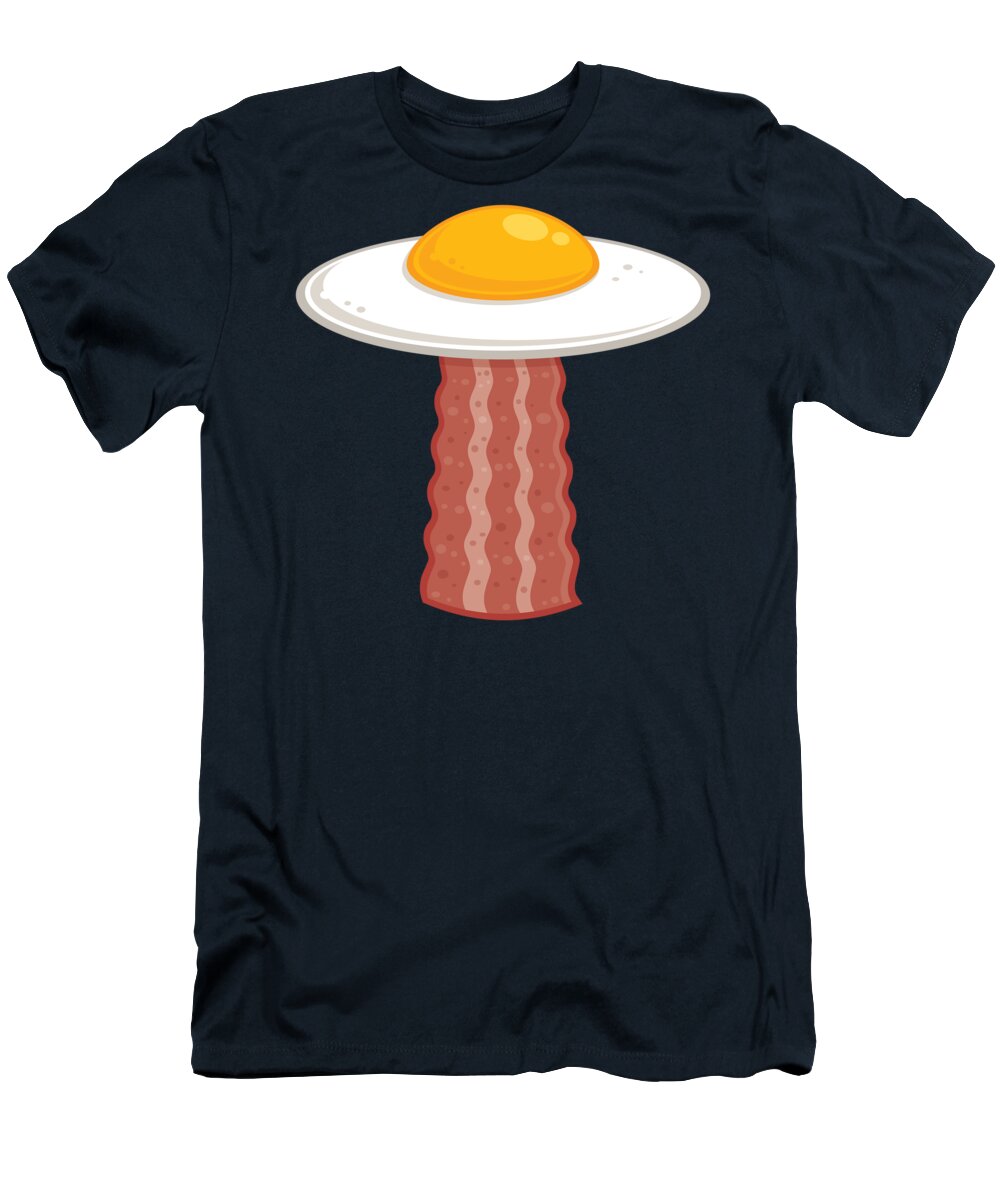 Egg T-Shirt featuring the digital art Eggstraterrestrial by John Schwegel