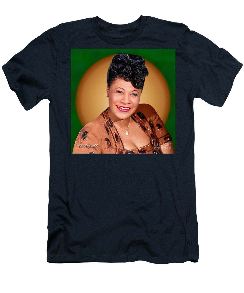 Ella Fitzgerald T-Shirt featuring the photograph Ella Fitzgerald by Carlos Diaz