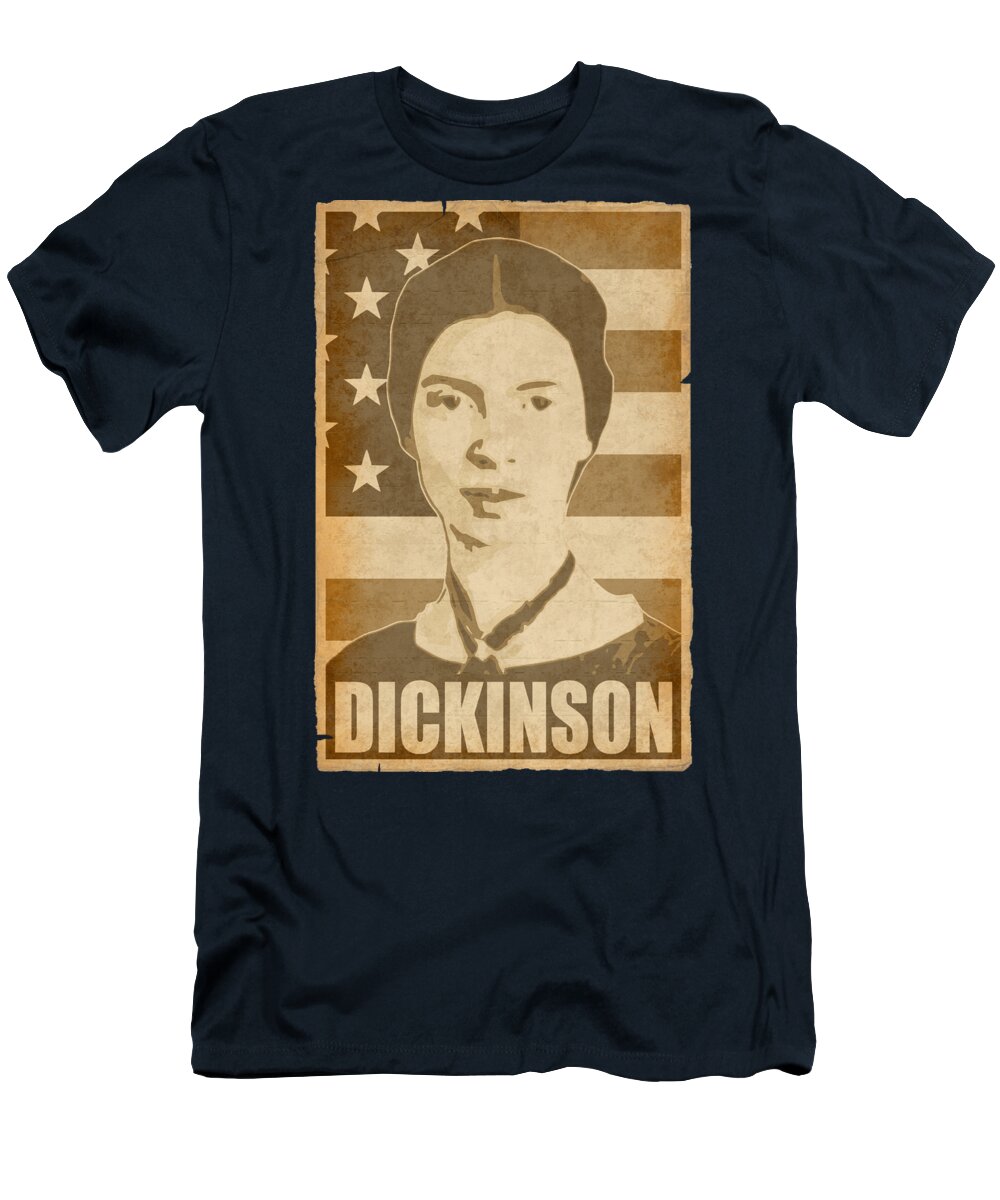 Emelie T-Shirt featuring the digital art Emelie Dickinson America by Filip Schpindel
