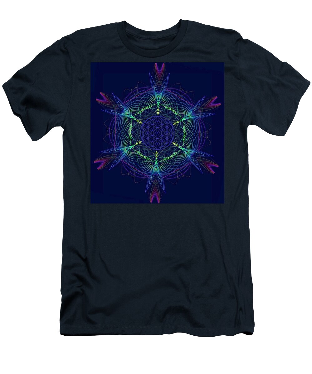 Abstract T-Shirt featuring the photograph Evangeline's Dreamcatcher by Judy Kennedy