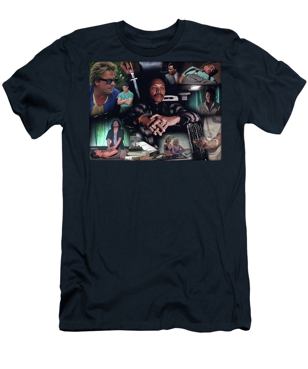 Miami Vice T-Shirt featuring the digital art Everybody's in Show Biz by Mark Baranowski