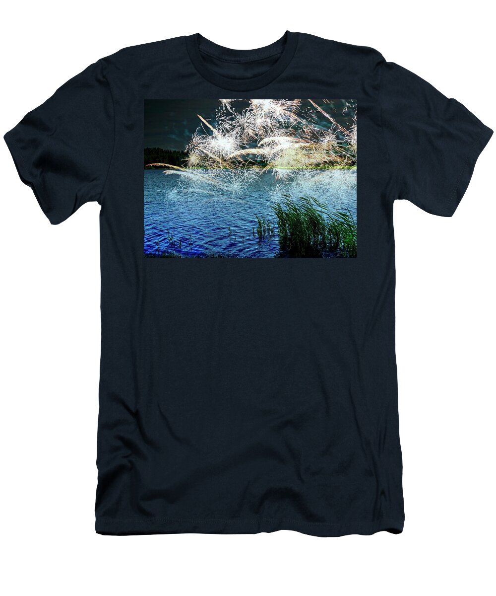 Fireworks T-Shirt featuring the photograph Exciting Fireworks Evening In The Archipelago by Johanna Hurmerinta