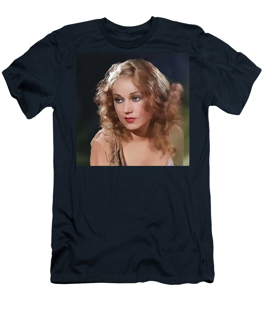 Fay Wray T-Shirt featuring the digital art Fay Wray Painting by Chuck Staley