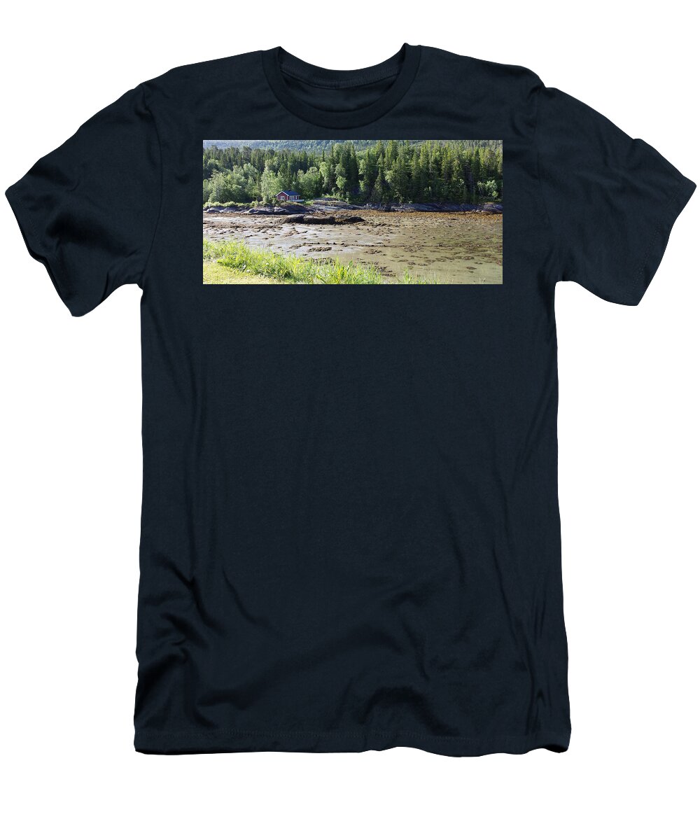 Fjord T-Shirt featuring the mixed media Fjord Norway by Joelle Philibert