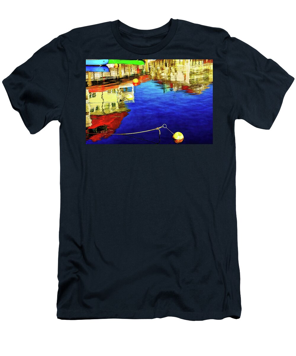 Friedrichshafen T-Shirt featuring the photograph Friedrichshafen water reflections by Tatiana Travelways