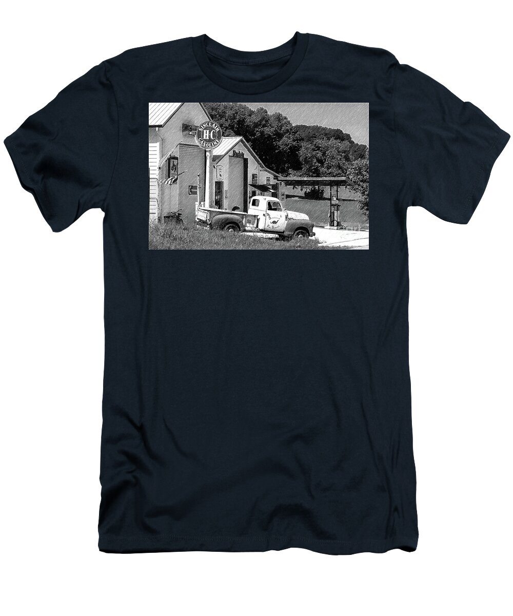 Gas Station T-Shirt featuring the photograph Full Service by Nicki McManus