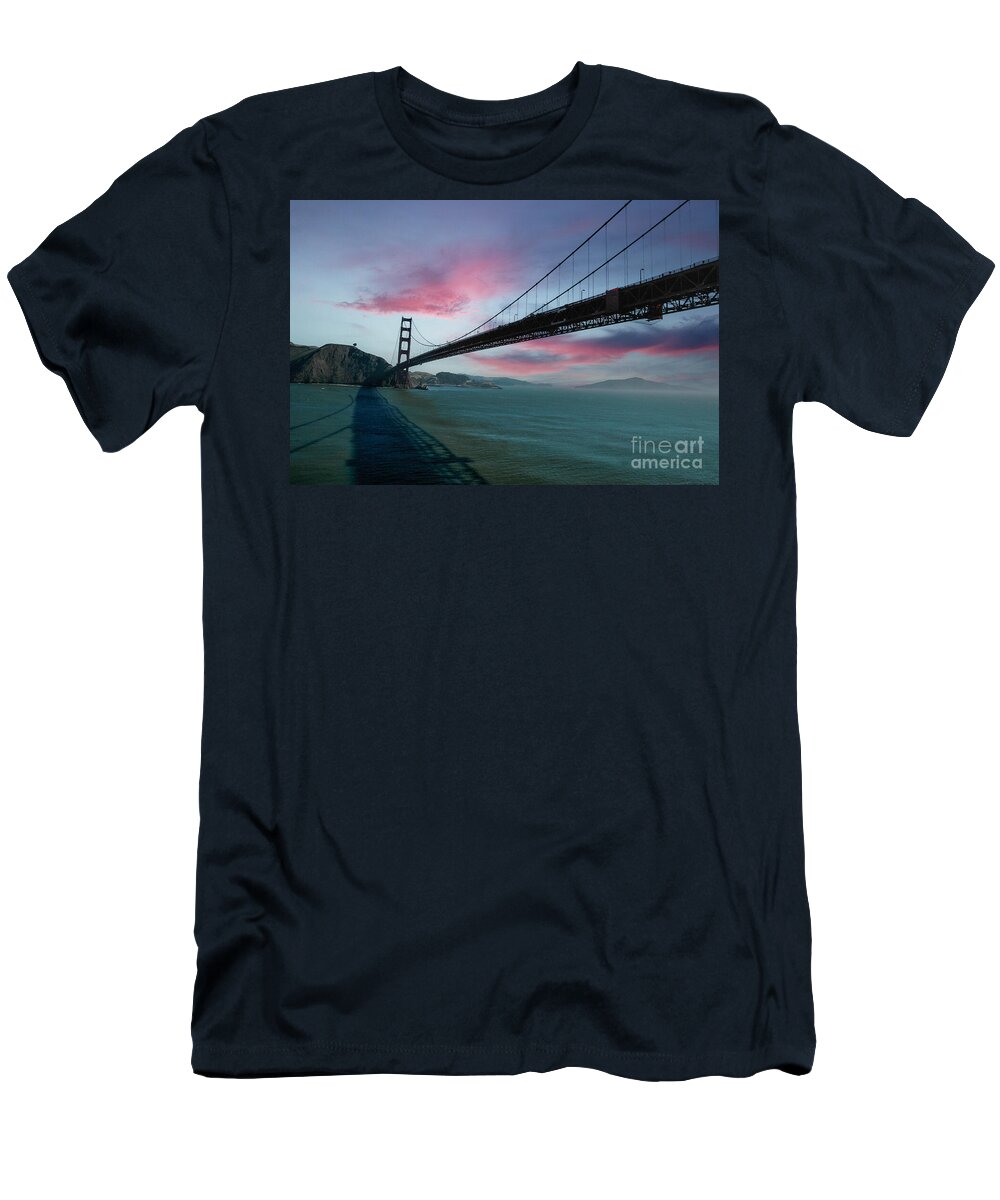 Bridge T-Shirt featuring the photograph Golden Gate Birdge by Julia Robertson-Armstrong