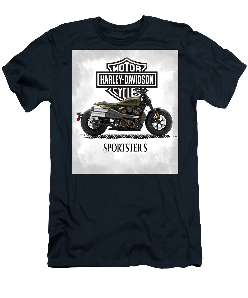 Ung dame vinden er stærk stål Harley Davidson Sportster S T-Shirt by Ramkumar GR - Fine Art America