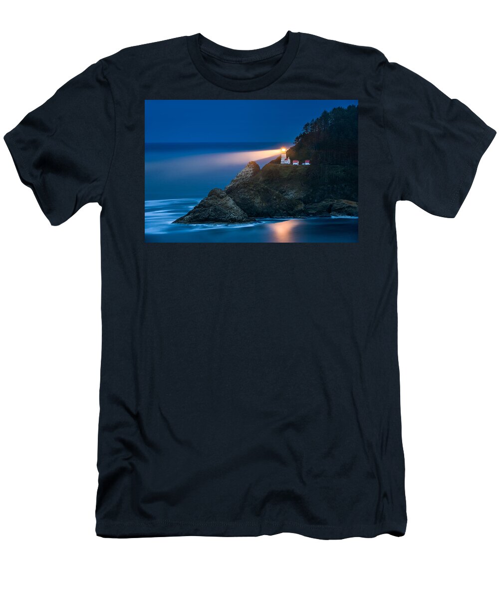 Heceta Head Lighthouse T-Shirt featuring the photograph Heceta Head Lighthouse by Peter Boehringer