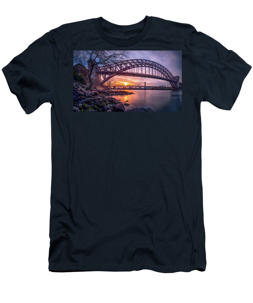 Hell Gate Bridge T-Shirt featuring the photograph Hell Gate Bridge by John Randazzo