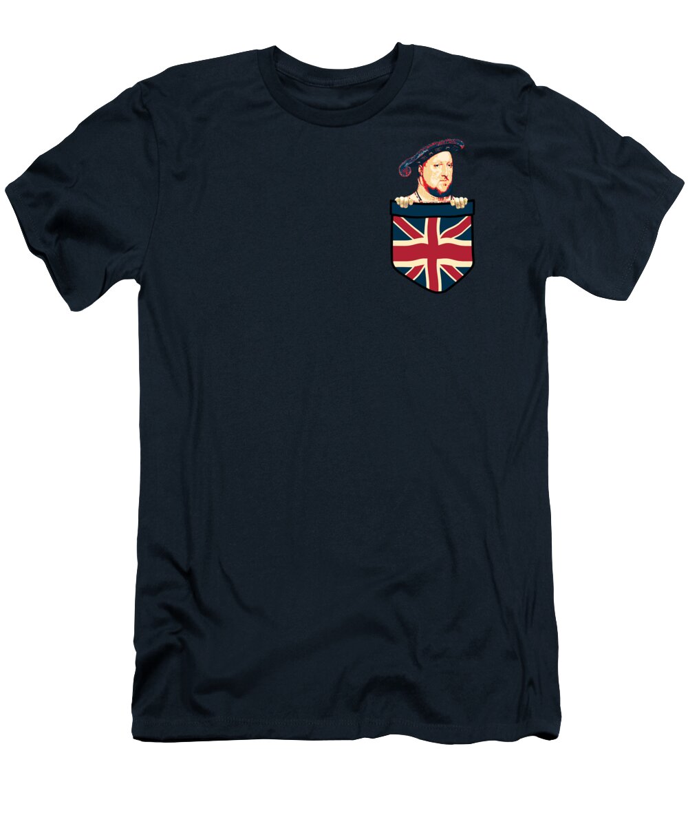 Uk T-Shirt featuring the digital art Henry VIII Chest Pocket by Filip Schpindel