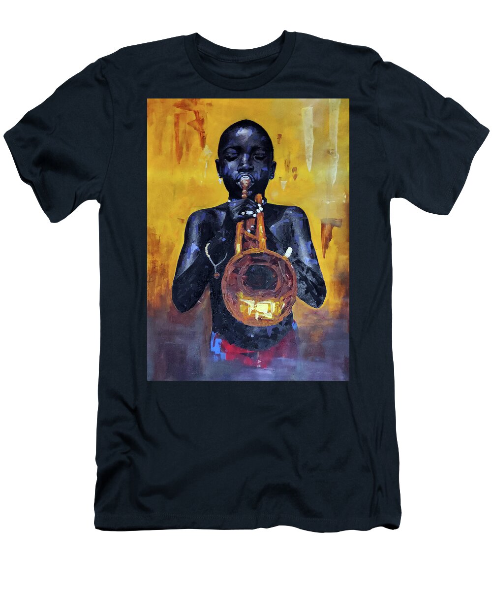 Jaz T-Shirt featuring the painting Here I Am by Ronnie Moyo