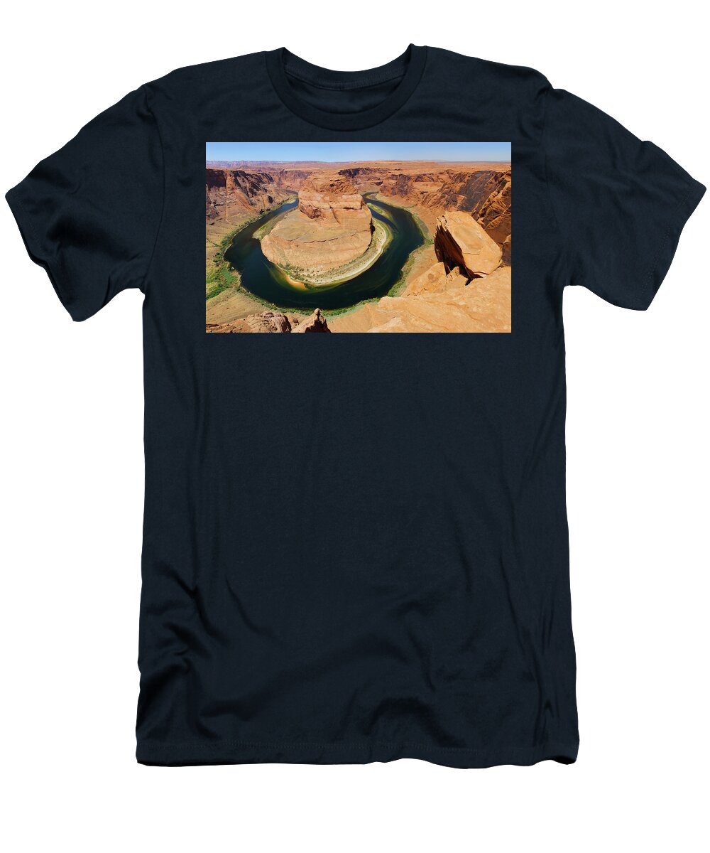 Landscape T-Shirt featuring the photograph Horseshoe Bend - Utah by Mike McGlothlen