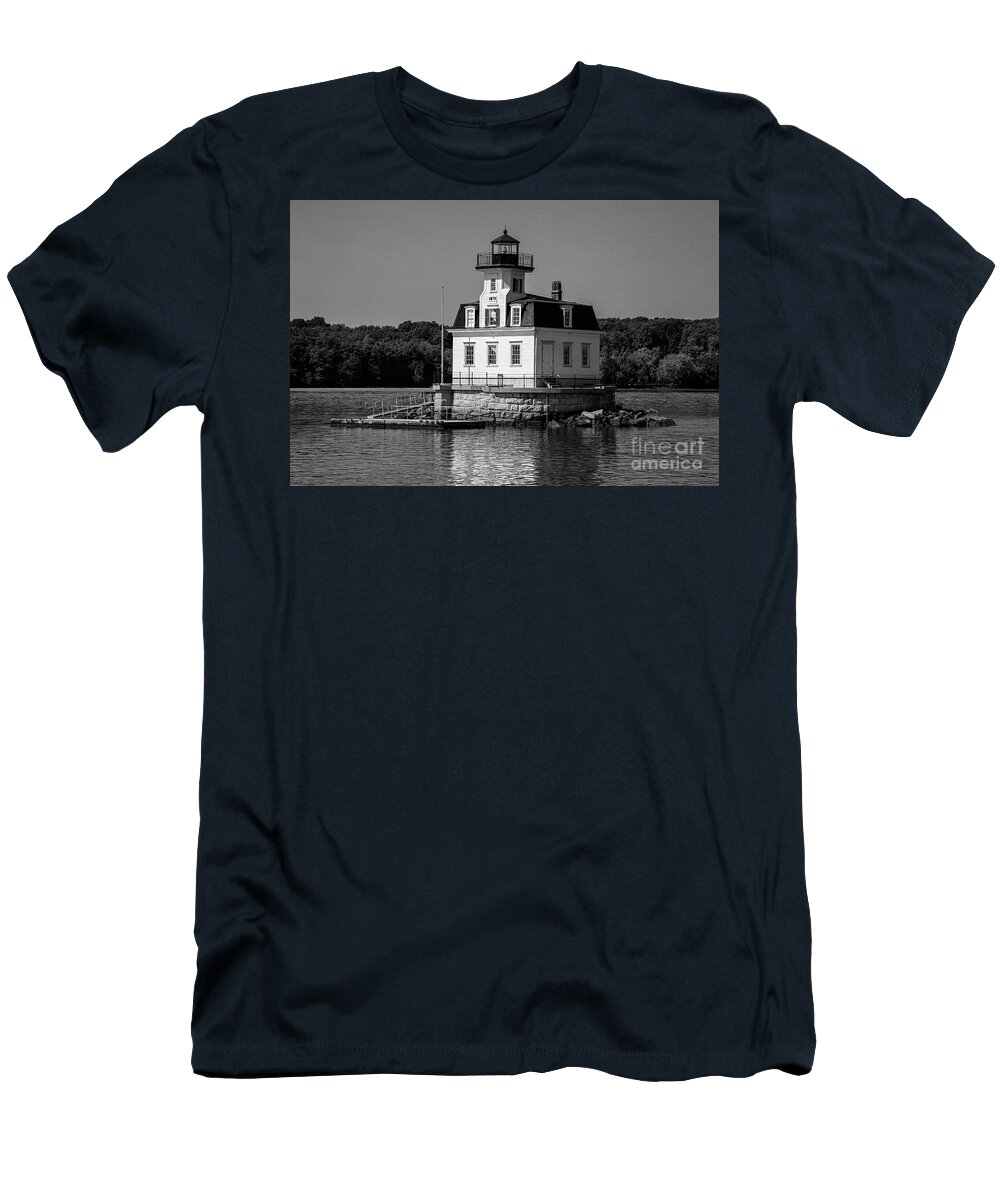 Kingston T-Shirt featuring the photograph Hudson River Lighthouse by Erin Marie Davis