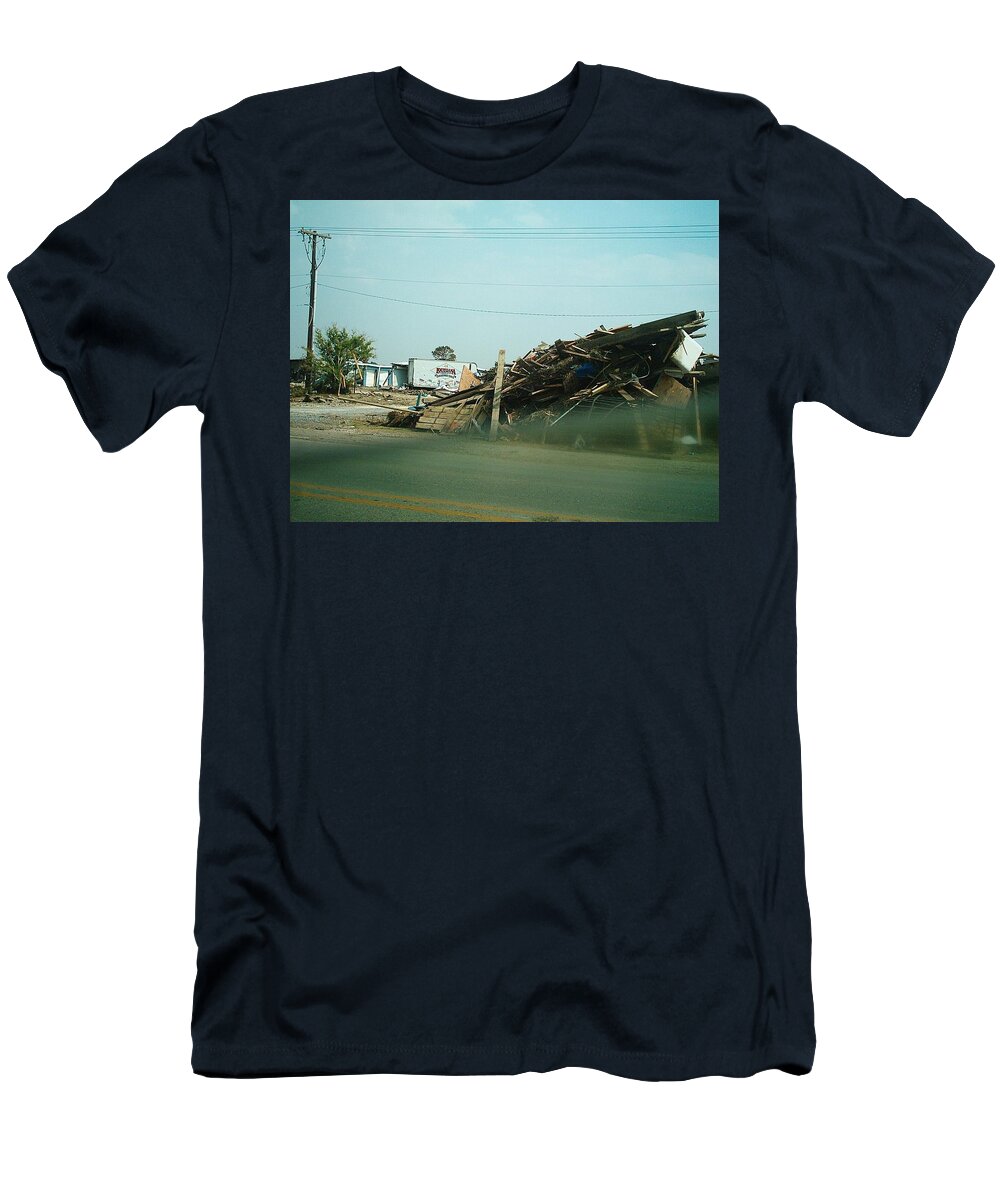 New Orleans T-Shirt featuring the photograph Hurricane Katrina Series - 83 by Christopher Lotito
