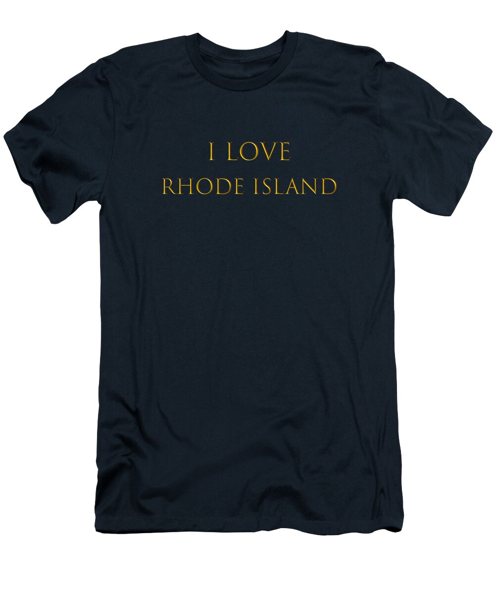 Us T-Shirt featuring the digital art I Love Rhode Island by Johanna Hurmerinta