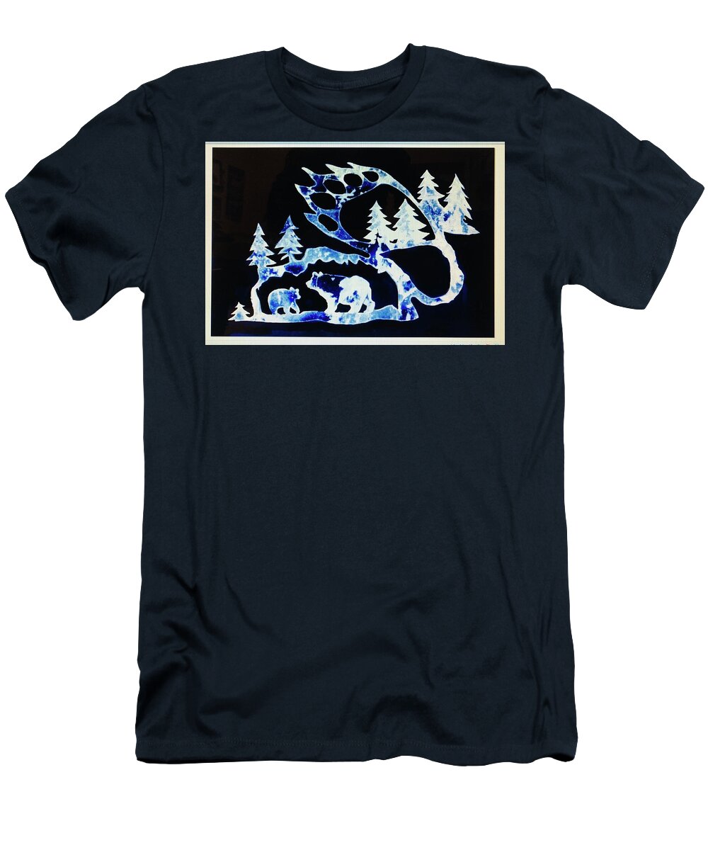 Bear T-Shirt featuring the photograph Ice Bears 1 by Larry Campbell