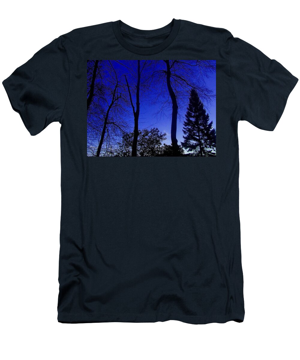 Trees T-Shirt featuring the photograph Into the blue by Christopher Rowlands