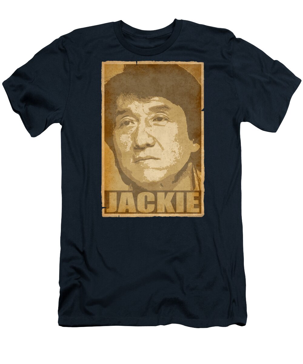 Jackie T-Shirt featuring the digital art Jackie Chan Hope by Filip Schpindel