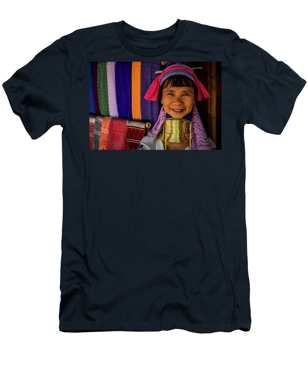 Chiang Rai T-Shirt featuring the photograph Karen Long Neck by Arj Munoz