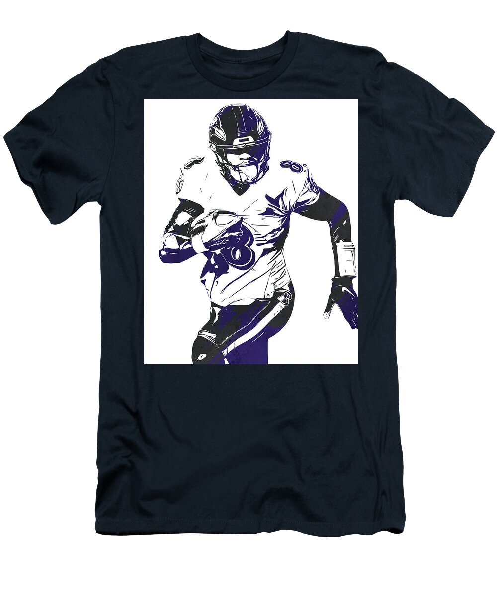Lamar Jackson Baltimore Ravens Pixel Art 500 T-Shirt by Joe Hamilton - Fine  Art America