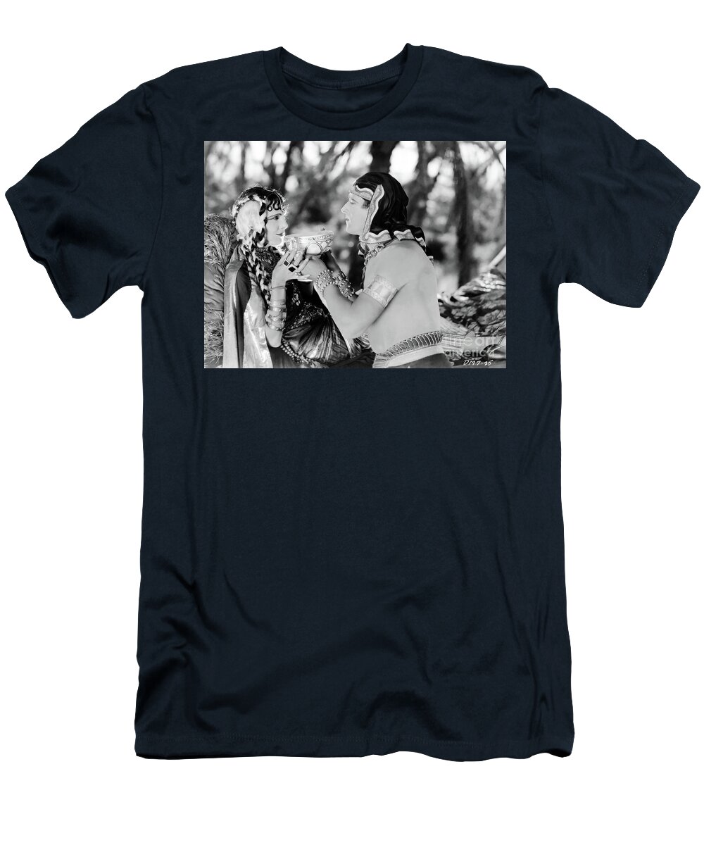 Leatrice Joy T-Shirt featuring the photograph Leatrice Joy Edmund Burns MADE FOR LOVE 1926 by Sad Hill - Bizarre Los Angeles Archive