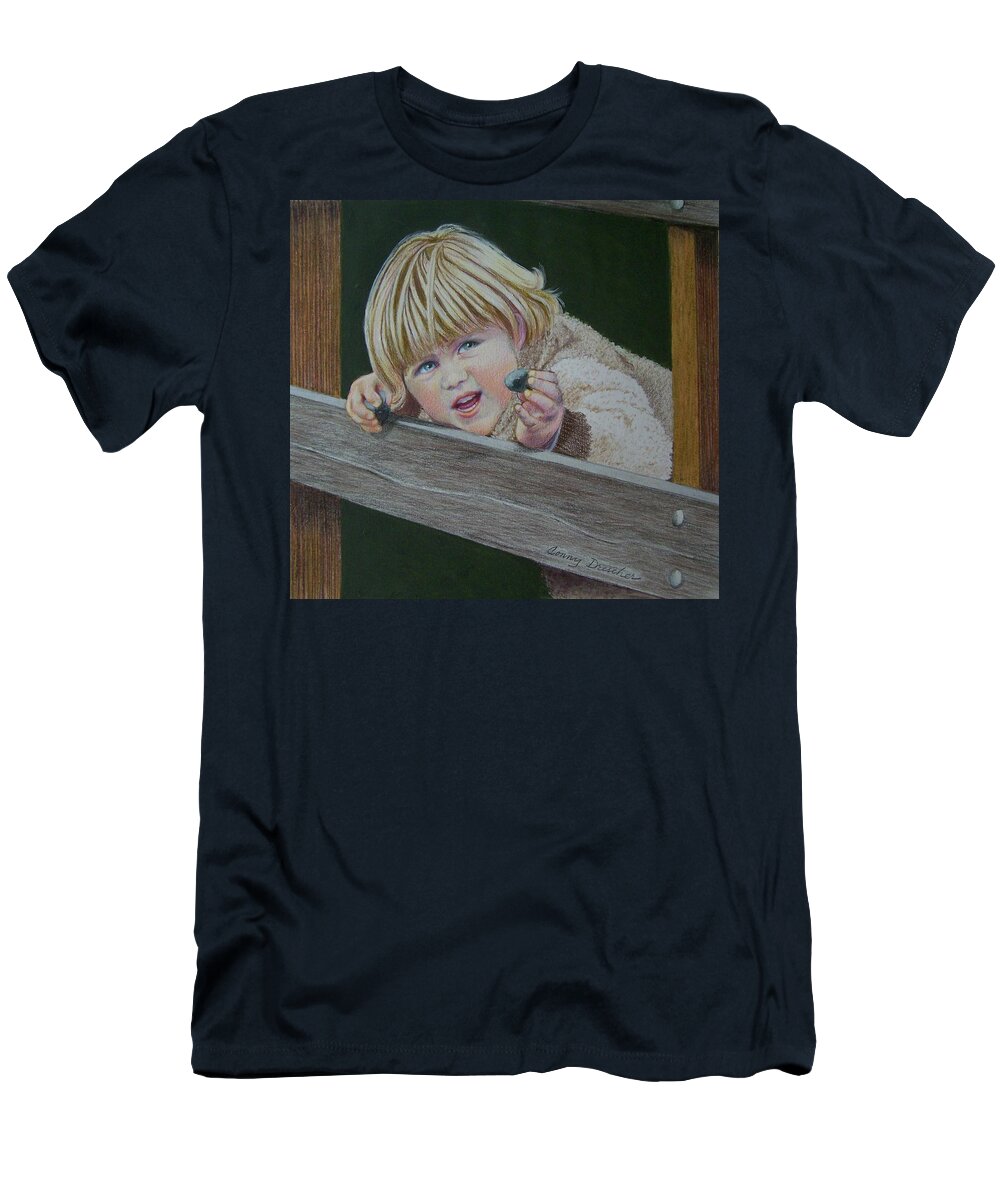 Boy T-Shirt featuring the mixed media Look What I Found by Constance DRESCHER