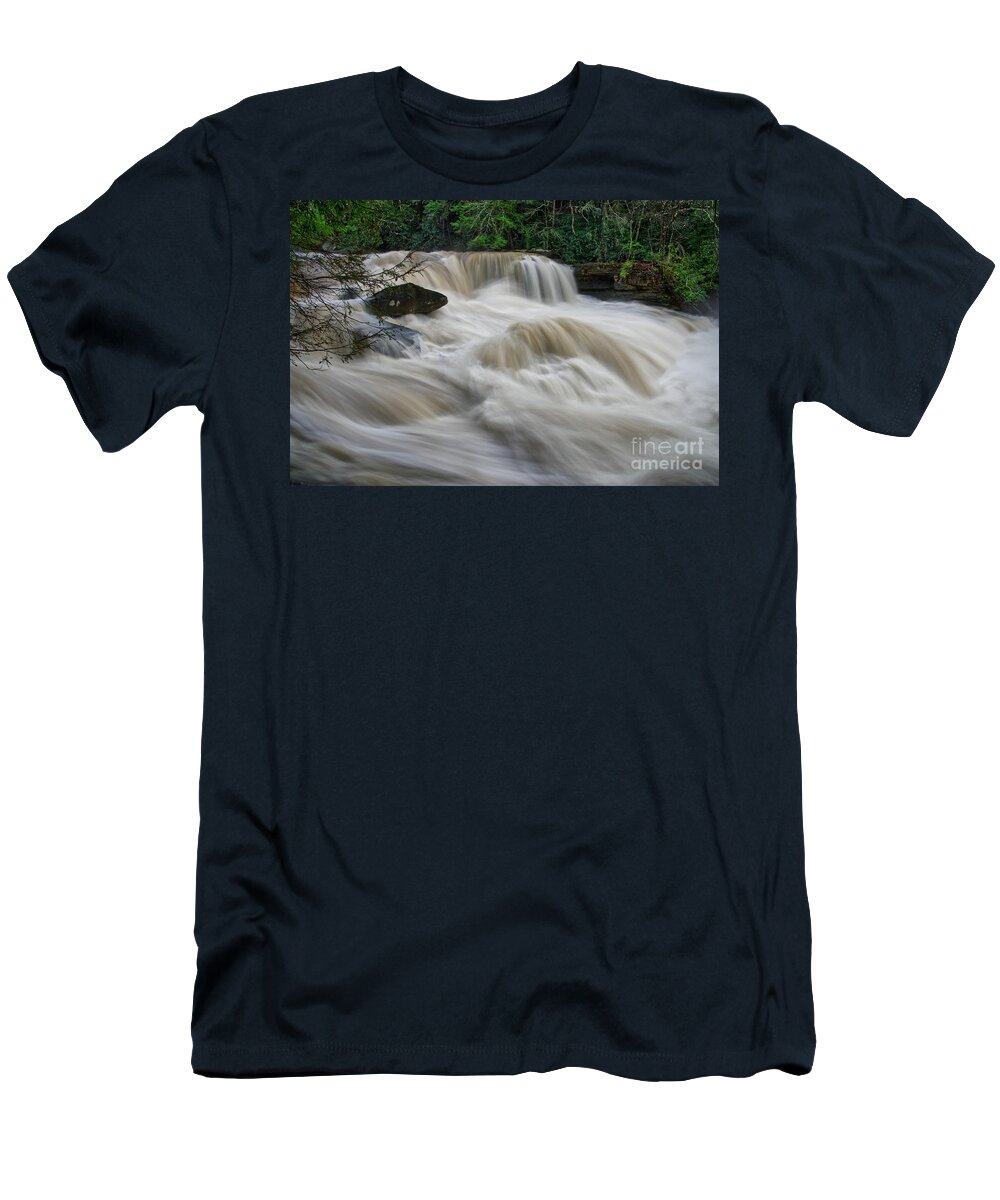 Waterfall T-Shirt featuring the photograph Lower Potter's Falls 18 by Phil Perkins