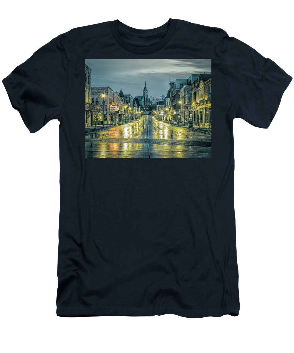 Port Washington T-Shirt featuring the photograph Main Street 322 by Jeffrey Ewig