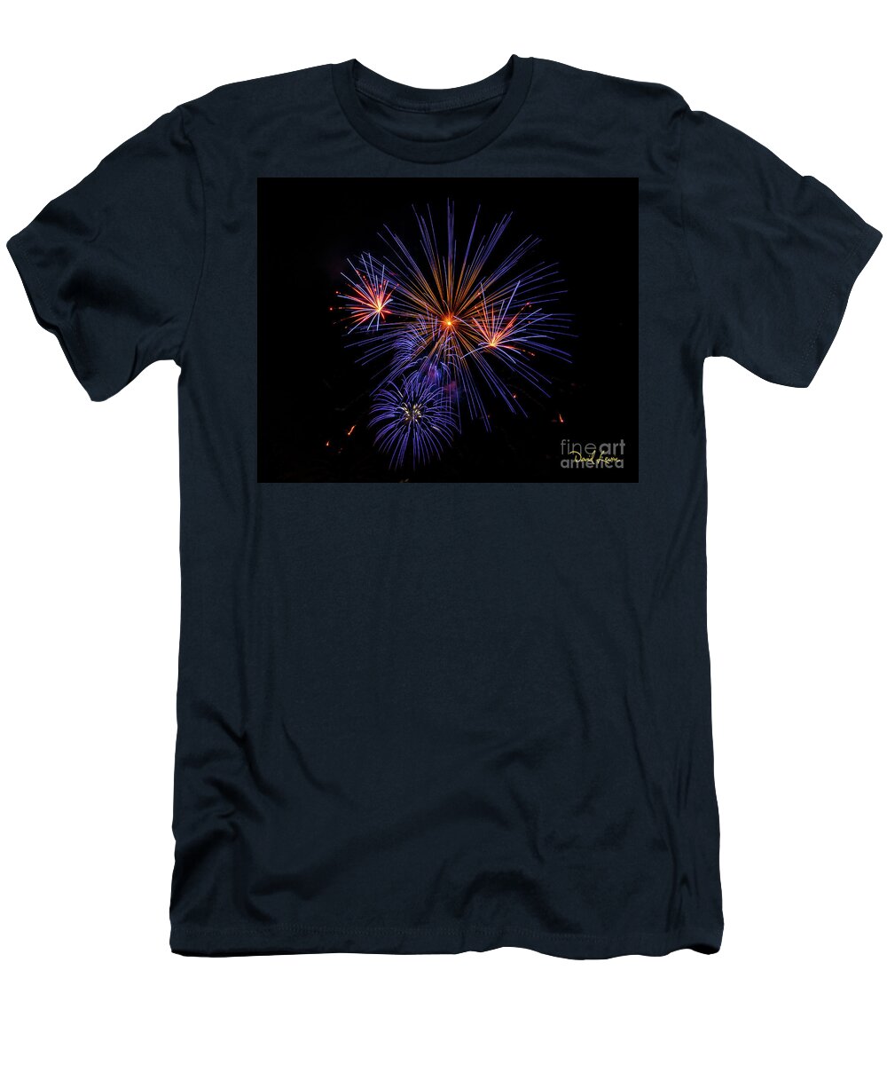 4th Of July T-Shirt featuring the photograph Makes of Purple and Orange by David Levin
