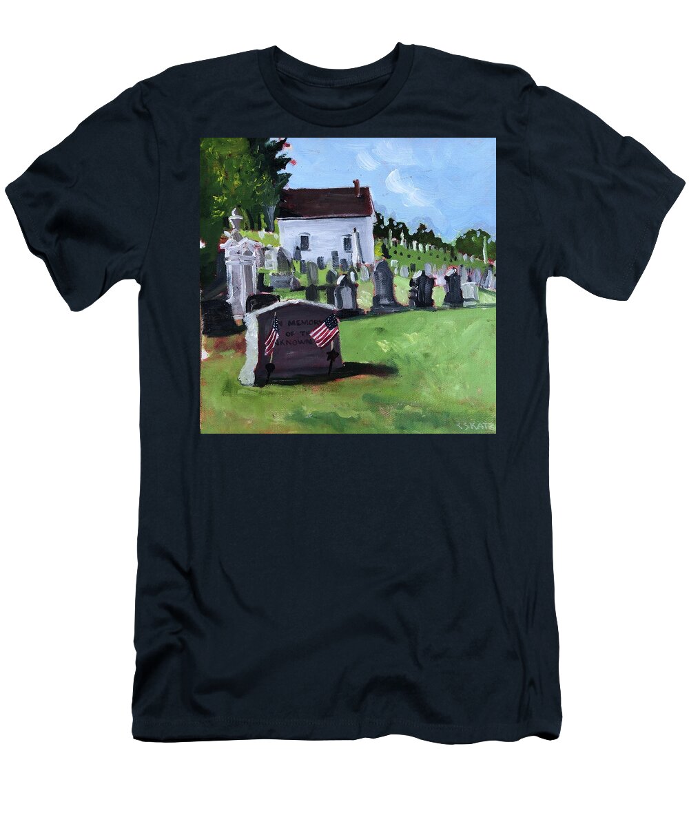 Unknown Soldier T-Shirt featuring the painting Memorial Day by Cyndie Katz