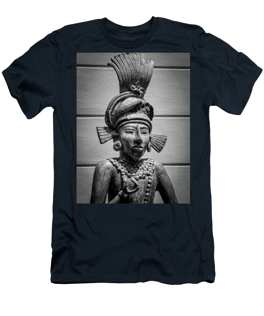 Mexico T-Shirt featuring the photograph Mexican Statue Cancun Mexico by Frank Mari