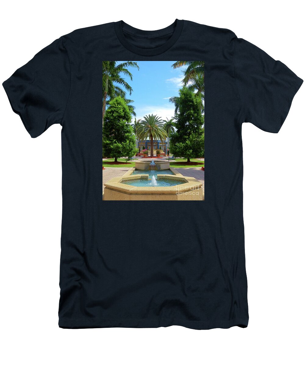 Beautiful Mizner Park In Boca Raton T-Shirt featuring the photograph Mizner Park in Boca Raton, Florida. #8 by Robert Birkenes