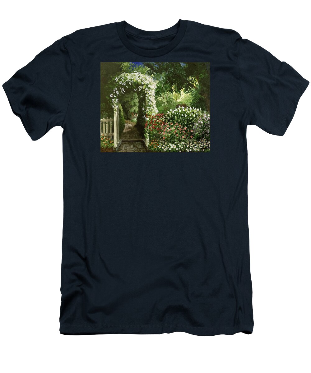 Morning Light T-Shirt featuring the painting Morning Has Broken by Mary Palmer
