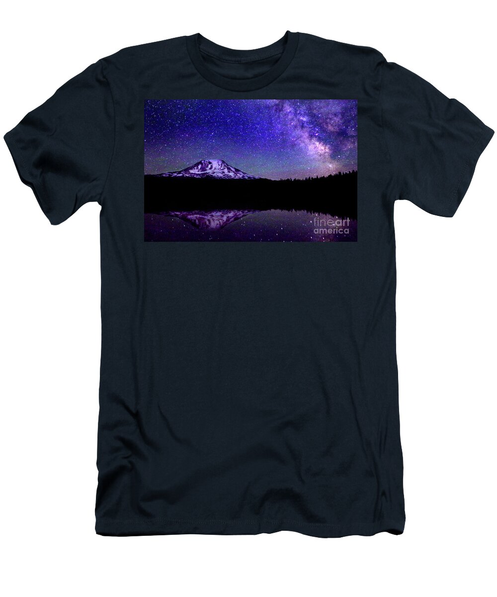 Sky T-Shirt featuring the photograph Mount Adams And Milky Way by Douglas Taylor