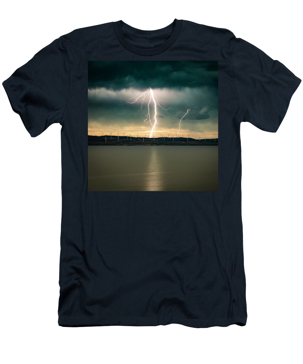Lake George T-Shirt featuring the photograph Nature vs Man by Ari Rex