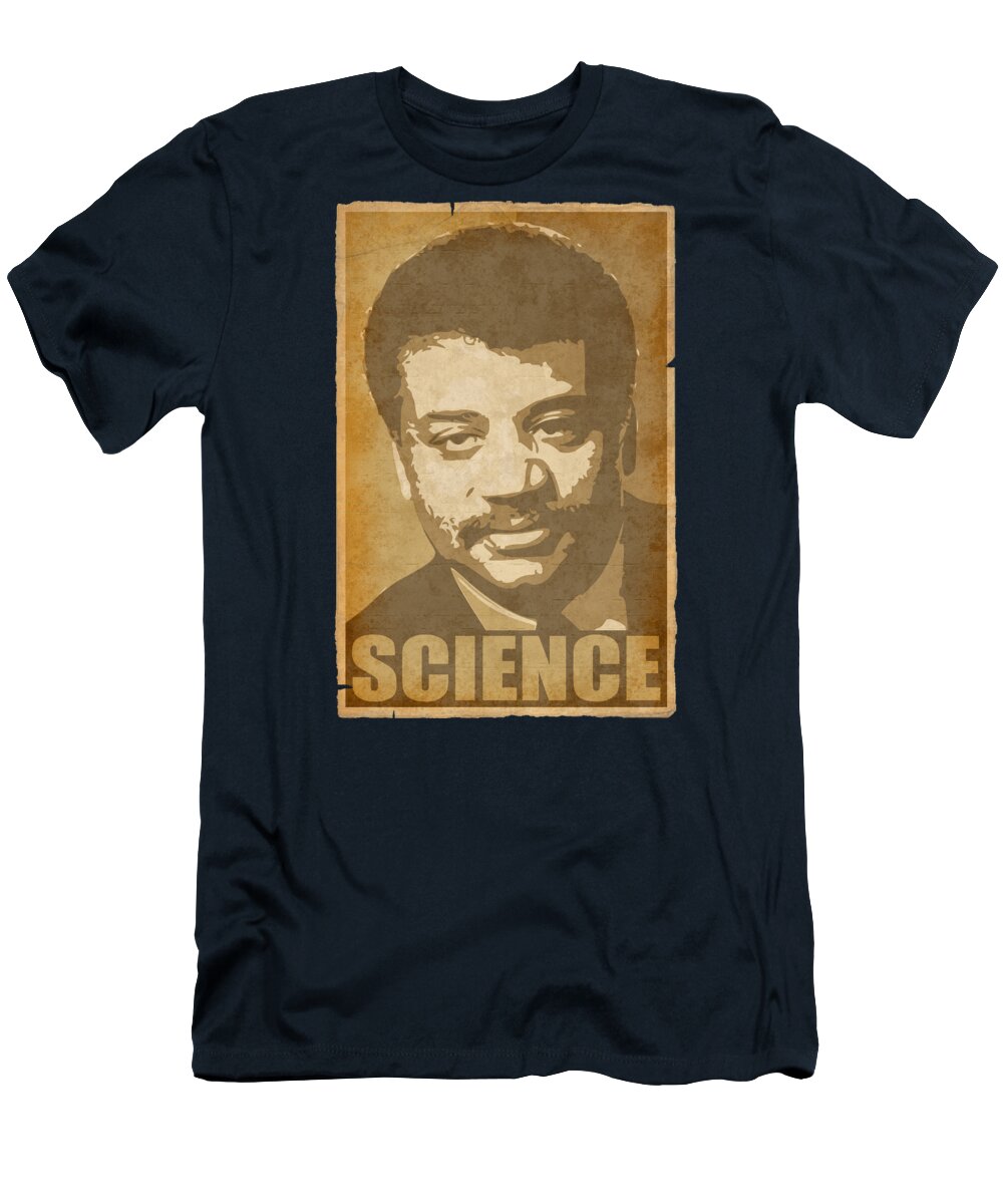 Neil T-Shirt featuring the digital art Neil Degrasse Tyson Science by Filip Schpindel