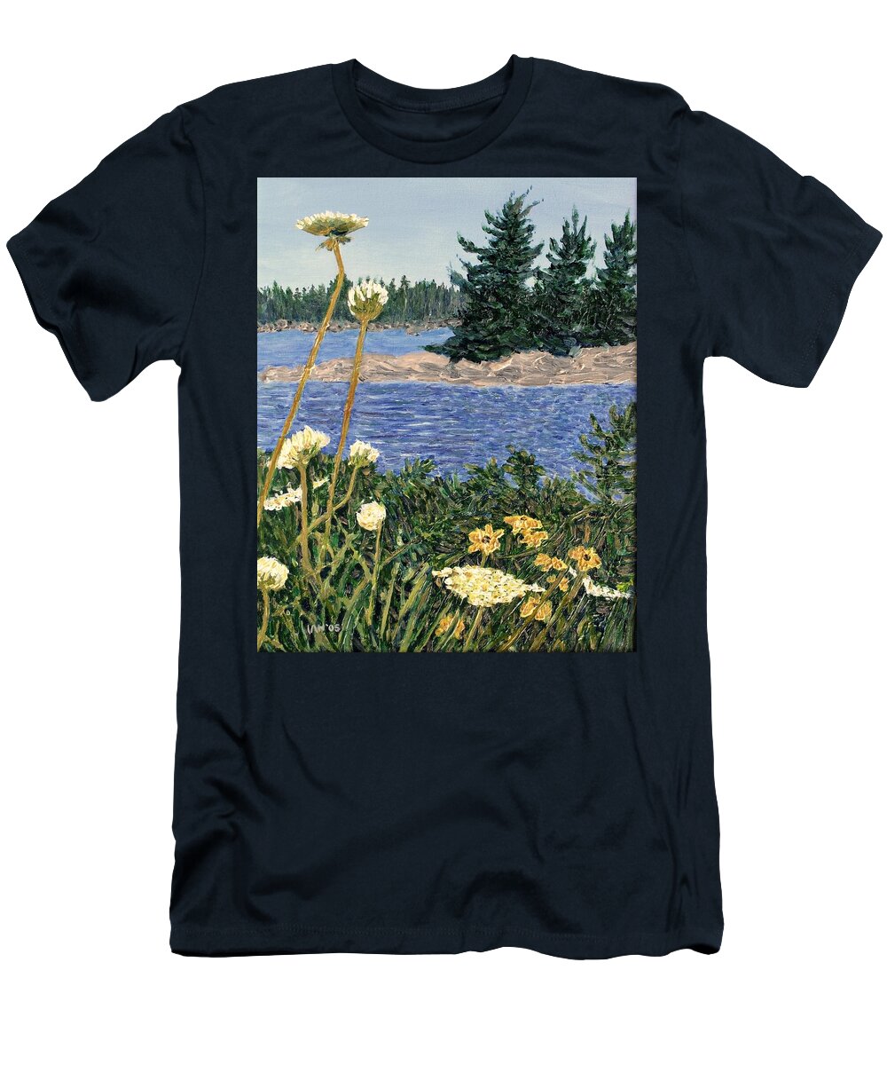 Northern Ontario T-Shirt featuring the painting North Channel Lake Huron by Ian MacDonald