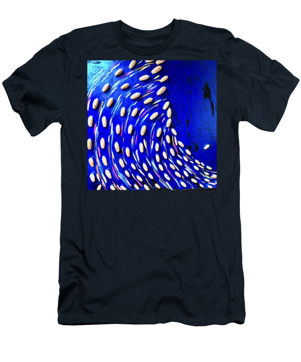 Coquillage T-Shirt featuring the painting Ocean de Coquillages by Medge Jaspan